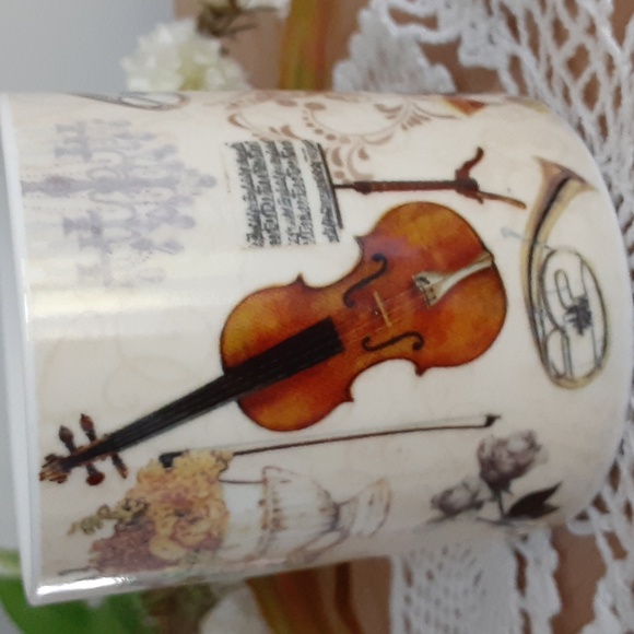 Summer River Violin Piano Musical Instruments Floral Cup Mug 8 oz - Picture 5 of 8